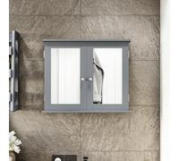 Bath Vida Armario de pared con espejo de 2 puertas (FSC 100%) (gris)