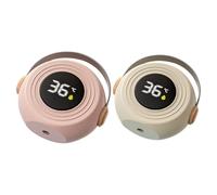 Bath Water Temperature Tester - Round Electronic Digital Gauge | 4.33x3.93in Size, Splash-Proof Alloy Case with Glass Mirror, Accurate Hot Tub Monitoring Meter for Bathroom
