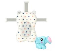 BATHBY | Cojín para Bañera de Bebé - Asiento Ergonómico Ajustable y Portátil con Malla Antideslizante, Almohada Reductora, Hamaca de Ducha con Diseño de Estrellas+ Patito de Goma (Regadera)