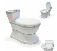 BATHBY Orinal Infantil Portátil con Música, Diseño Tipo WC, Asiento Acolchado, Base Antideslizante, Recipiente Extraíble y Soporte para Papel | Orinal Educativo para Aprender a Ir al Baño