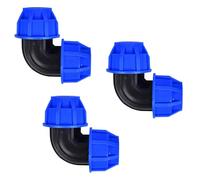 Batheidon Codo de Compresión para Tubería de Polietileno de 25mmx25mm para tuberías PE80/PE100,Conectores de Aqua para Tuberías,a 90° PN16 resistente a presión, UV y clima -3 piezas