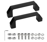 Batheidon Maneta Puerta Aluminio Asas Metálicas para Muebles y Cajones con Ranura de Montaje Tirador de Puerta Pequeño Compatible con Perfil Serie 30 Ideal para Taller, Hogar o Oficina (90mm)