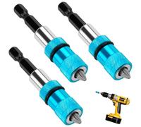 Batheidon Set de 3 Puntas Atornillador Imantadas, Portapuntas Magnético para Paneles de Yeso, Punta Pladur con Diseño Ajustable, Compatible con Atornilladores Inalámbricos y Taladros Manuales