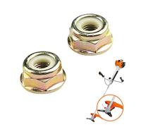 Batheidon Tuercas de Cuchilla para Desbrozadoras, Rosca Izquierda, tuerca rosca izquierda M10 x 1,25, Set de 2 Unidades, Compatible con Herramientas de Jardinería, Fácil Instalación y Alta Durabilidad