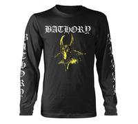 Bathory 'Goat Yellow' (Negro) Camiseta de Manga Larga - ¡NUEVO Y OFICIAL