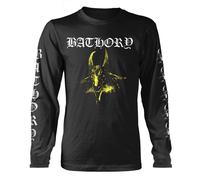 Bathory 'Goat Yellow' (Negro) Camiseta de Manga Larga - ¡NUEVO Y OFICIAL
