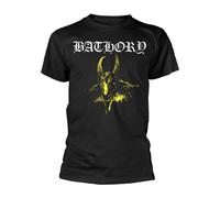 Bathory 'Goat Yellow' (Negro) Camiseta - ¡NUEVO Y OFICIAL