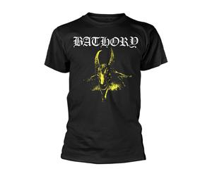 Bathory 'Goat Yellow' (Negro) Camiseta - ¡NUEVO Y OFICIAL