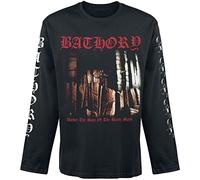 Bathory Under The Sign - Camiseta de Manga Larga para Hombre, Color Negro, Talla L, 100% algodón, Negro, L