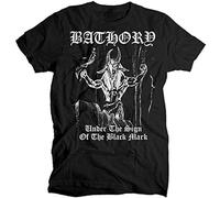 Bathory Under The Sign of The Black Mark Vintage T-Shirt Mens Black Tees Unisex Shirt M