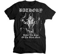 Bathory Under The Sign of The Mark Vintage Album T Shirt Black Black XL