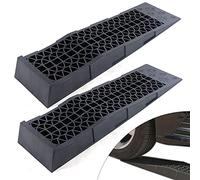 Bathrena Juego de rampas de entrada de 3 toneladas, plataforma elevadora, rampa de plástico para coche, 2 unidades, rampa de entrada de plástico, 69 x 20 x 8,5 cm, rampa plana para coches deportivos
