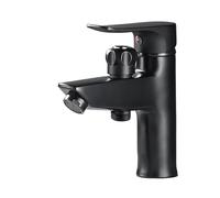Bathroom Basin Faucet All Copper Two Pair With A Spray Gun Shower Wash Hair Single Hole Hot And Cold Water Basin Faucet(Black)
