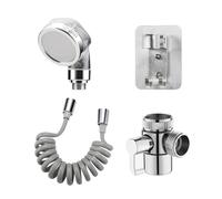 Bathroom Basin Faucet Extension Kit, Handheld Shower Sprayer for Hair Washing, Water Saving Flexible Tap Adapter with External Diverter Set (Package B)