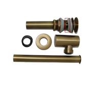 Bathroom Basin Sink Drain Stopper Kit Brass Bottle Trap Pop Up with Waste Pipe Para Lavabo De Baño y Lavabo(Antique A)