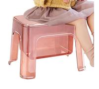 Bathroom Bench Stool, Multi Use Storage Seat System, Stool with Hidden Storage Space, Quality Acrylic Seating Solution for Home Use, Modern Transparent Design Chair, Shower Support Stools for Vanity