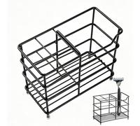 Bathroom Brush Organizer, Skid Metal Countertop Holder, Modern Toothpaste Storage Rack, Space Saving Accessory for Hygiene, Everyday Bathroom Essential for Adults Teens Families Hotels Dormitories