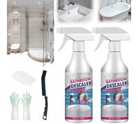 Bathroom Cleaner, Bathroom Descaler Foam Spray, 2025 New Stubborn Stains Cleaner, Limescale Remover for Toilet Bath Shower Glass Sink Cleane (2)