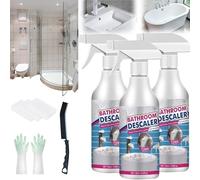 Bathroom Cleaner, Bathroom Descaler Foam Spray, 2025 New Stubborn Stains Cleaner, Limescale Remover for Toilet Bath Shower Glass Sink Cleane (3)