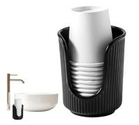 Bathroom Cup Dispenser - Vanity Paper Cups Organizer | Countertop Cup Holder for Mouthwash Rinsing Cups | Compact Space-Saving Storage for Bathroom, Kitchen, Guest Room, Home & Office