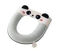 Bathroom Cushion - Cute Panda Commode Warmer, Thickened Lid Protector Pad with Anti Slip Secure Wrap Structure, Gentle Skin Friendly Contact Feature, Ideal for Apartment Kids Room Use