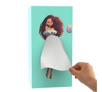 Bathroom Decor Box for Toilet Paper 10.04x5.12x2.76 Inches, Flying Skirt Girl Decorative Facial Tissue Box, for Restaurant and Home, Three Layers X 100 Sheets