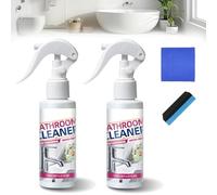 Bathroom Descaler Foam Cleaner, 120ml Bathroom Descaler, Large Content Stubborn Stains Cleaner for Bathtub Glass (2PCS)