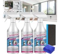 Bathroom Descaler Foam Cleaner, Bathroom Descaler Foam Cleaners Spray, Stubborn Stains Cleaners, Bathrooms Descalers Cleaner, All Purpose Rinse Cleaning Foams for Bathrooms (3, Pcs)