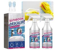 Bathroom Descaler Foam Cleaner Spray, 2025 New Bathroom Descaler Cleaner, All Purpose Stubborn Stains Cleane-r, for Toilet Bath Shower Glass (2)