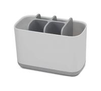 Bathroom Easy-Store Toothbrush Caddy- White/Grey, Large