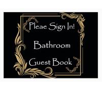 Bathroom Guest Book: Funny Bathroom Log