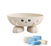 Bathroom Holder, Straw Wash Drainer & Kitchen Sponge Tray, Cute Cartoon Style Feature, Portable Soap Dish Organizer for Shower Bathroom Kitchen Travel Home Accessories