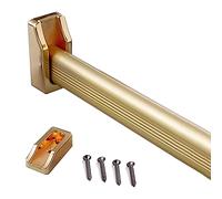 Bathroom/Laundry Room/Wardrobe Clothes Rod for Wall,1.9 1.8 1.7 1.6 1.5 1.3 1.2 1.0 M Closet Hanging Bar with Support, Includes End Caps and Screws(Gold,68in/171cm)