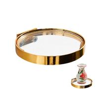 Bathroom Shelves - Wall Mounted Glass Shelf for Bathroom Decor | Reusable Decorative Round Display Ledge Shelves for Offices, Kitchen, Living Room