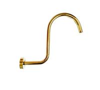 Bathroom Shower Arm Accessories Extension Black Gold Brushed Rod Hardware Wall Mounted Rainfall Head Bracket Bath Tube Para Uso en el Baño(33 S Gold)