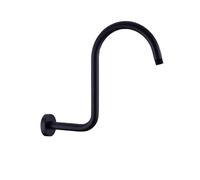Bathroom Shower Arm Accessories Extension Black Gold Brushed Rod Hardware Wall Mounted Rainfall Head Bracket Bath Tube Para Uso en el Baño(33 S Black)