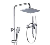 Bathroom Shower Set with Rain Shower Head and Handheld Shower 3- Function Wall- Mounted Shower System Bathroom Copper Shower for Bath Easy Installation