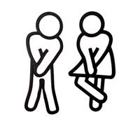 Bathroom Sign - Acrylic, 4.72x1.97in Bathroom Door Sign Fade-Resistant | Funny Decorative Wall, Restroom Signs For Home, Office, Hotel, Restaurant, Hallway, Party, Indoor & Outdoor Use