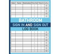Bathroom Sign In and Sign Out Log Book: Restroom Sign Out Sheet for Classroom, Hall Pass Tracker and Attendance Register for Students & Teachers | 120 Pages | 8.5 x 11 in