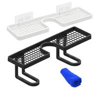 Bathroom Sink Shelf Over Faucet, Behind The Faucet Sink Organizer, Smart Sinks Organizer, Over The Sinks Shelf Bathroom, No Drill Compact Countertop Stand for Kitchen, Bathrooms, Shower (2PCS-a)