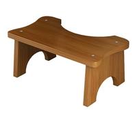 Bathroom Stool - Bamboo 39x20x17cm | Toilet Poop Stool With C-Shaped Opening | Adult Toilet Assistance Step | Proper Squat For Digestion Bathroom Potty Support Comfortable Durable