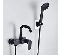 Bathroom Taps Set 360 Rotation Hot and Cold Bath Shower Taps Mixer Set Single Lever-Chrome-B