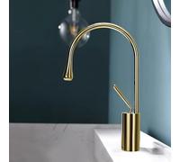 Bathroom, Toilet, Basin, Faucet, Raised Table, Hot and Cold, Faucet, White, Gold, Low