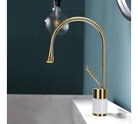 Bathroom, Toilet, Basin, Faucet, Raised Table, Hot and Cold, Faucet, White, Gold, White Jade, Low
