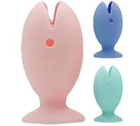 Bathroom Toothbrush Holder Dustproof | Silicone Fish Shape Toothbrushs Stand with Suction Cup | Protective Cover for Toothbrush Head Storage for Home, Bathroom, Travel for Hygiene & Space Saving