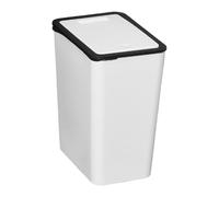 Bathroom Trash Can With Lid - Slim 13L Trash Can With Press Top Lid - Modern Waste Bin For Bathroom, Kitchen, Bedroom & Living Room