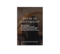 Bathroom Wall Art for Home and Salon Head Massage Benefits Educational Poster Relaxation Therapy Guide Decor(Unframed,12x18inch(30x45cm))