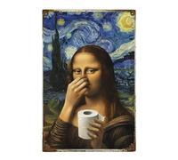 Bathroom Wall Art, Metal Humor Sign, Washroom Nose Pinch Decor, Funny Bathroom Biofilm for Home Hotel Office Gym Restroom Washroom Toilet Space Interior Wall Decoration Use 5.91x7.87 Inches