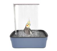 Bathtub automático Parrot | Baño de agua circulante para mascotas | Baño automático | Bird Cage Accessory with Shower 12.4x8.46x13.39 Inches for Parakeets, Cockatiels, And African Greys