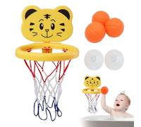 Bathtub Basketball Hoop, Cartoon Suction Cup Backboard Set, 2.4in Portable Interactive Water Play Toy Kids, Fun Bathroom Game for Boys, Girls, Preschoolers at Home